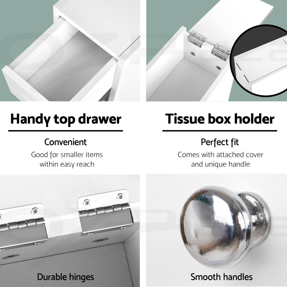 Artiss Bathroom Storage Cabinet Toilet Tissue Box Caddy Holder Side Cupboard