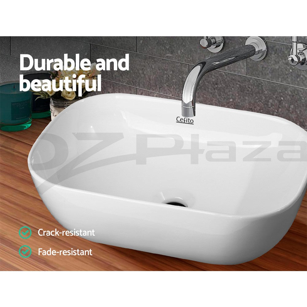 Cefito Bathroom Basin Ceramic Basins Vanity Sink Above Counter White Hand Wash