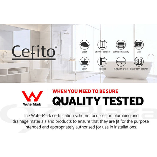 Cefito Bathroom Basin Mixer Tap Laundry Faucet Vanity Sink Swivel Black