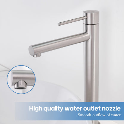 Decaura Bathroom Basin Mixer Tap Stainless Steel Round Chrome/Brushed/Black/Gold