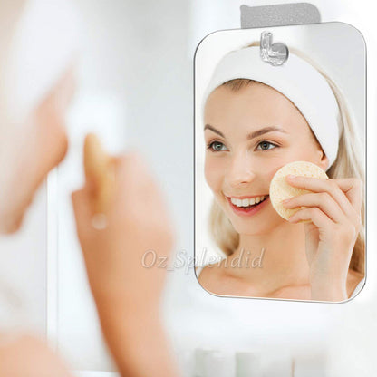 Anti-Fog Fog Free Shower Mirror Fogless Shaving Shave Mirror Bathroom 17X13cm