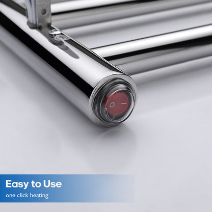 Decaura Wall Mounted Heated Towel Rail 7 Bars 304 Stainless Steel Round/Square