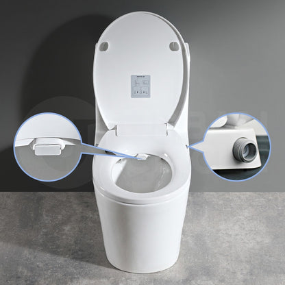 Simplus Non Electric Bidet Toilet Seat w Cover Bathroom Spray Water Wash