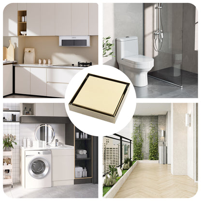Decaura Shower Grate Drain Floor Waste Stainless Steel Tile Insert/Strip