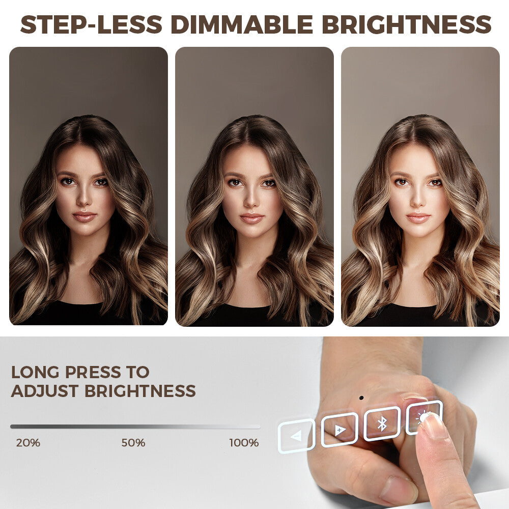 Simplus Bluetooth LED Hollywood Mirror Makeup Vanity Mirrors with Lights 60X52CM