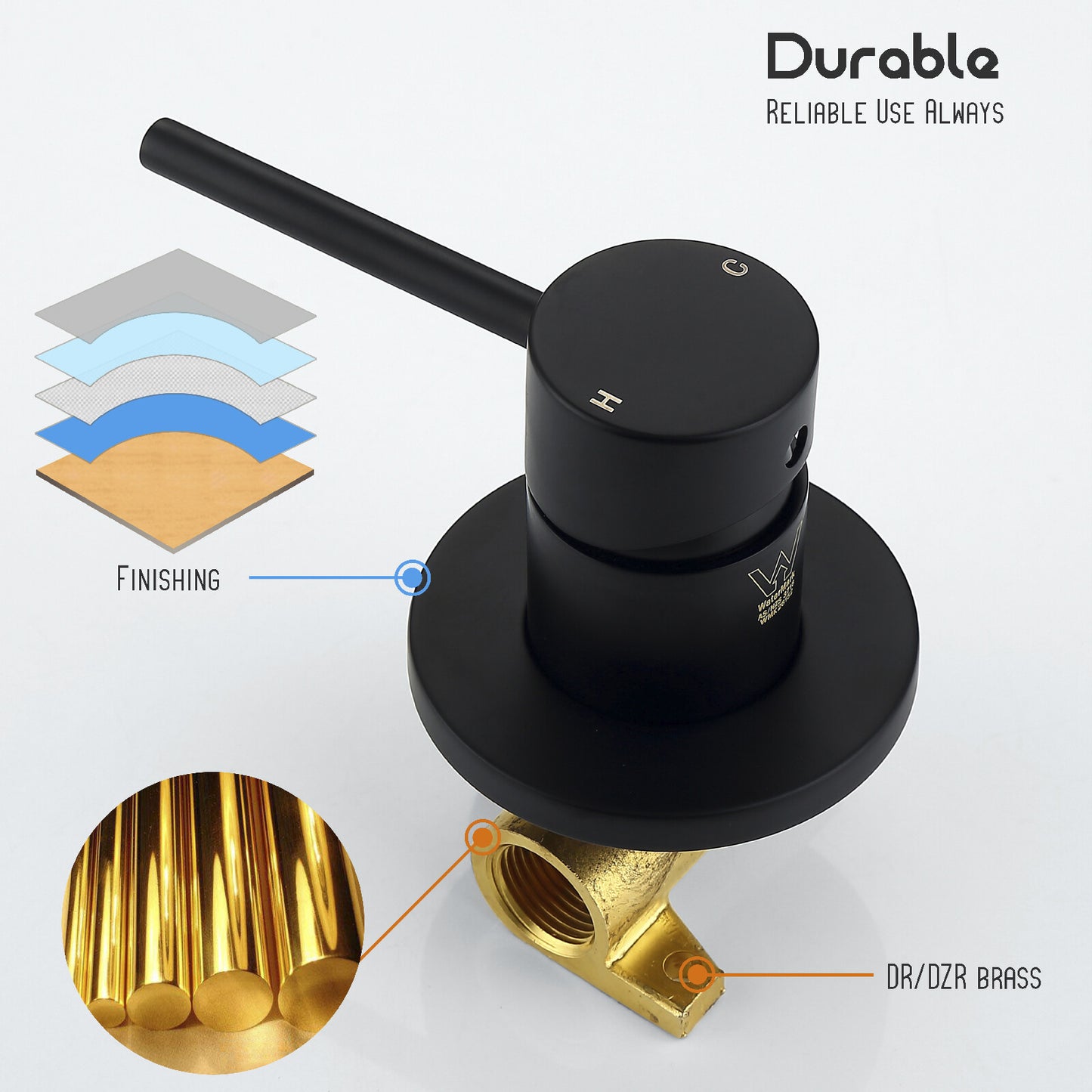 Decaura Hand Held Shower Head Set Shower Handset black Shower Taps Wall Tapware