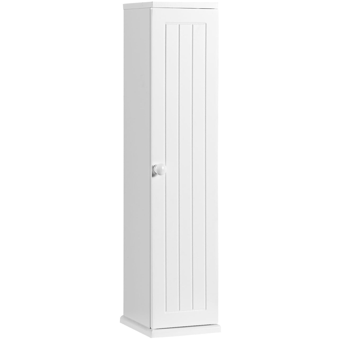 Giantex Bathroom Storage Cabinet Slim Tissue Organizer Paper Holder Toilet White