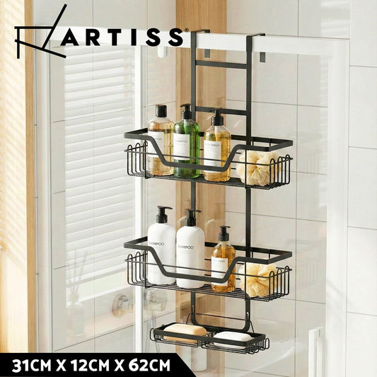 Artiss 3 Tier Over The Door Shower Caddy Hanging Bathroom Storage Organizer