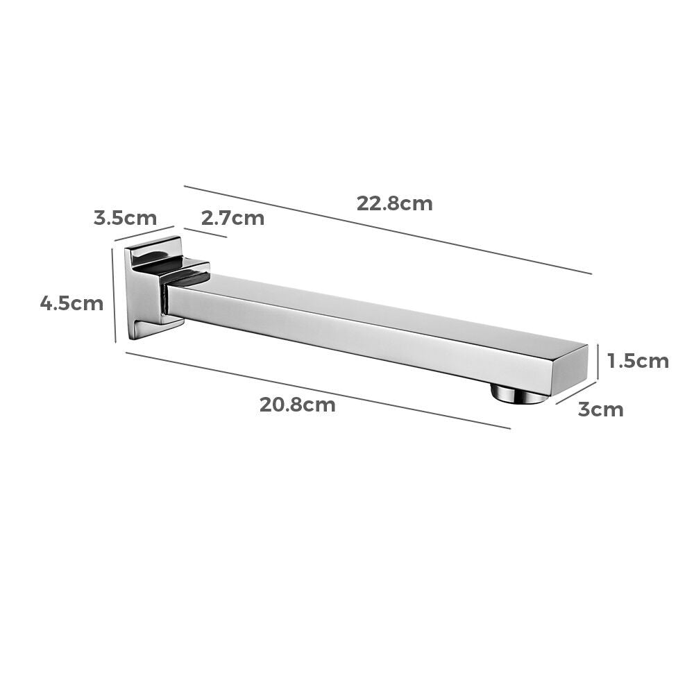 Simpuls Square Bath Spout Brass Basin Water Bathtub Shower Mixer Taps Chrome