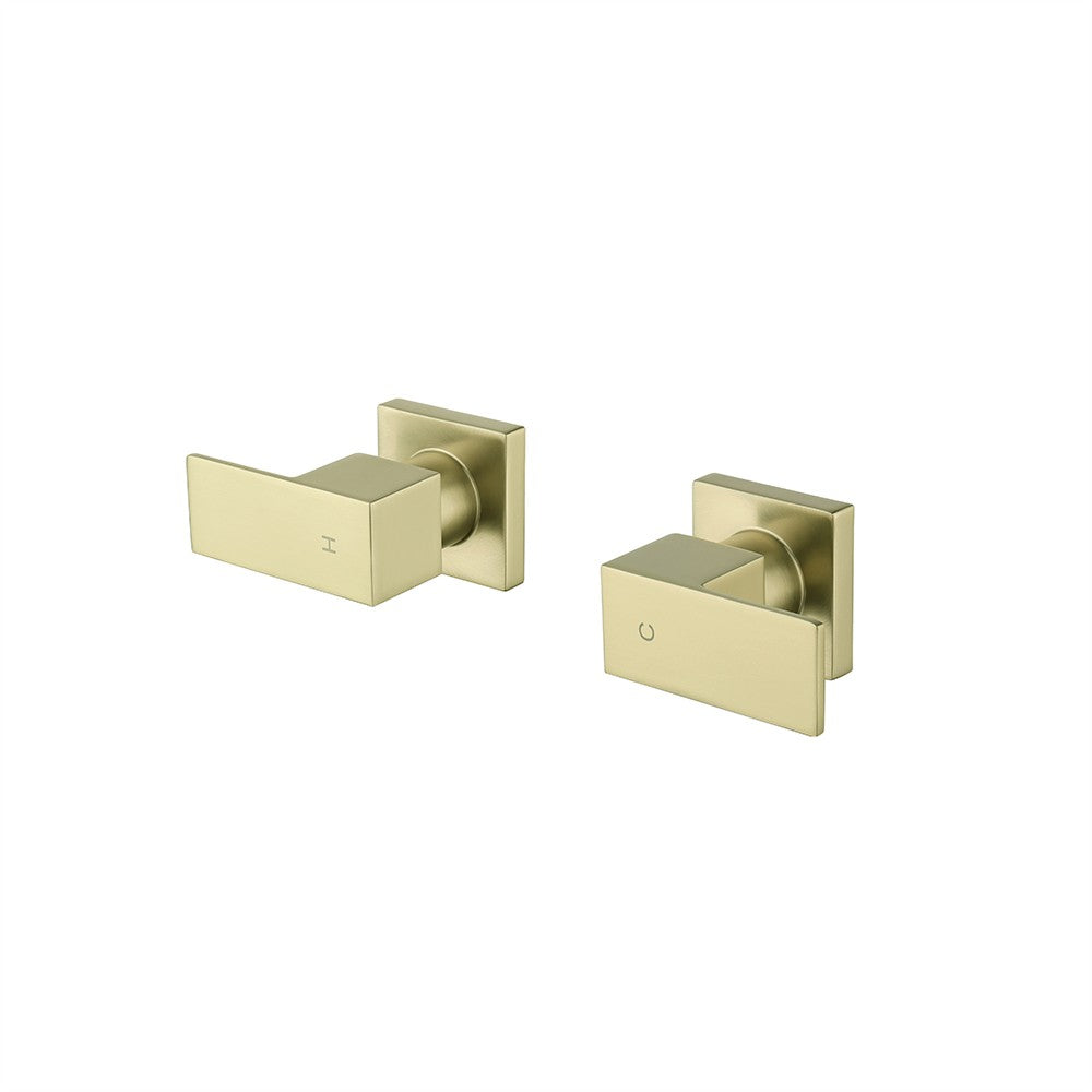 Decaura Shower Taps Brass Tapware Mixer Tap Brushed Gold/Black/Gunmetal/Nickel