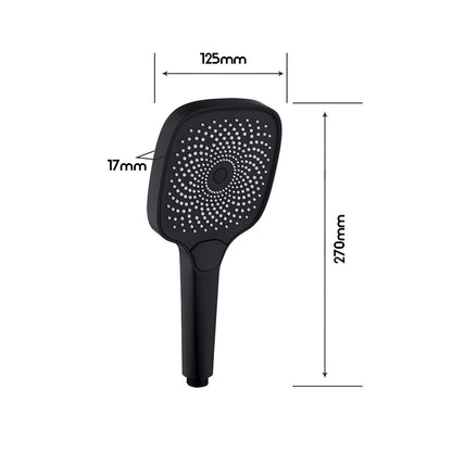 Decaura Round/Square Hand Held Shower Head 3/4/5-Mode Spray with Shower Hose