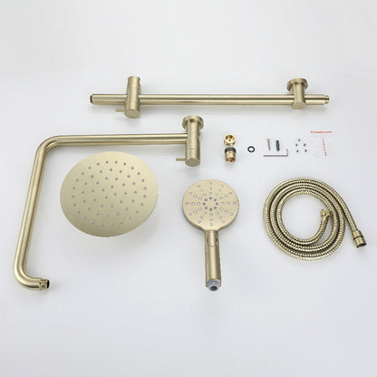Decaura Shower Head Set Gooseneck Arm Brushed Gold/Black/Chrome/Gunmetal WELS