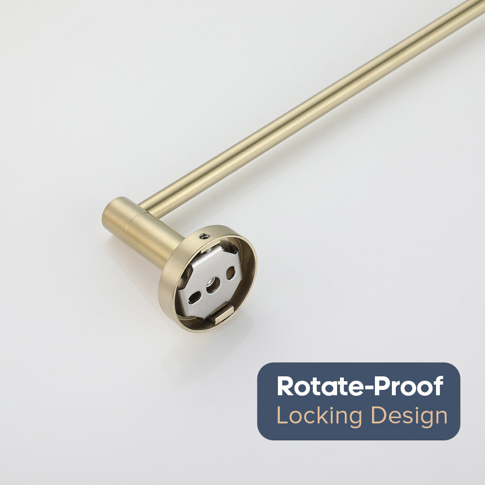 Towel Racks 600mm 750mm Toilet Roll Holder Robe Hook Chrome Black Brushed Gold