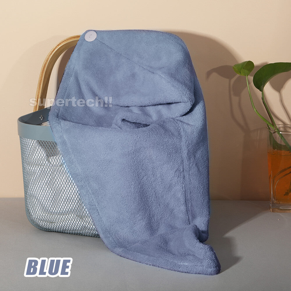 Quick Dry Hair Towel Drying Turban Bath Towel Head Wrap Fast Hat Spa Cap Soft AU