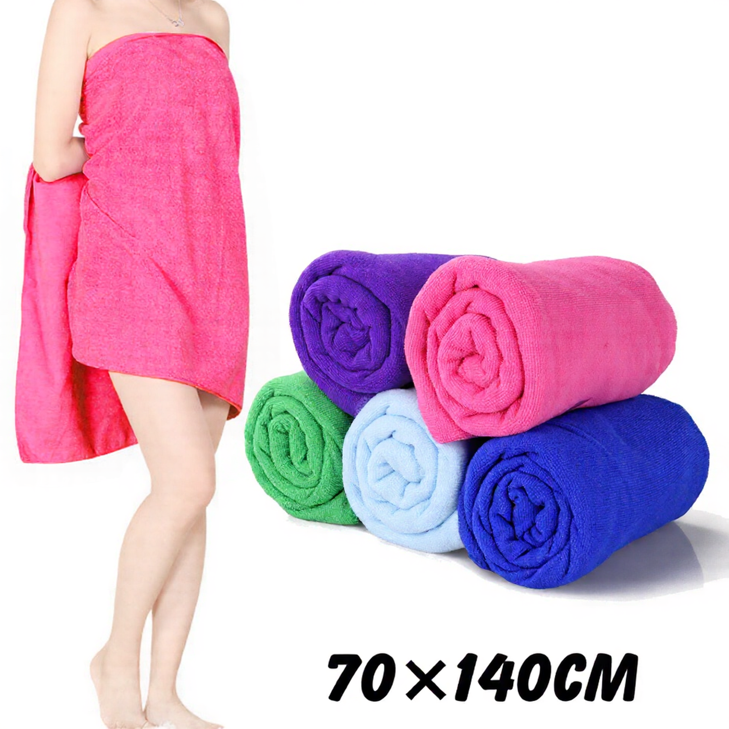 Microfiber Towel Gym Sport Footy Travel Camping Swimming Beach Bath Mother's Day
