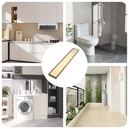 Decaura Shower Grate Drain Floor Waste Stainless Steel Tile Insert/Strip