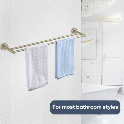 Towel Racks 600mm 750mm Toilet Roll Holder Robe Hook Chrome Black Brushed Gold