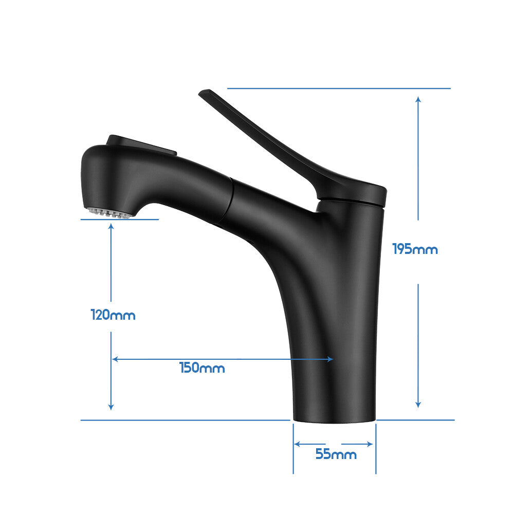 Decaura Bath Basin Mixer Tap Vanity Faucet Single Handle Tapware with Pop Waste