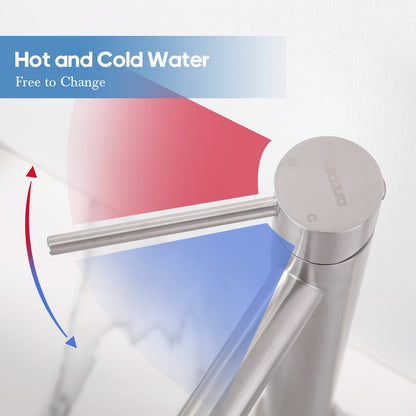 Decaura Bath Basin Mixer Tap Vanity Faucet Single Handle Tapware with Pop Waste