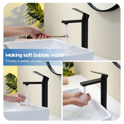 Decaura Tall Black Bathroom Tap Basin Mixer Taps Vanity Basin Taps