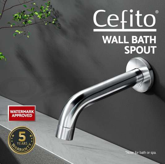 Cefito Bathroom Spout Tap Water Outlet Bathtub Wall Mounted Chrome