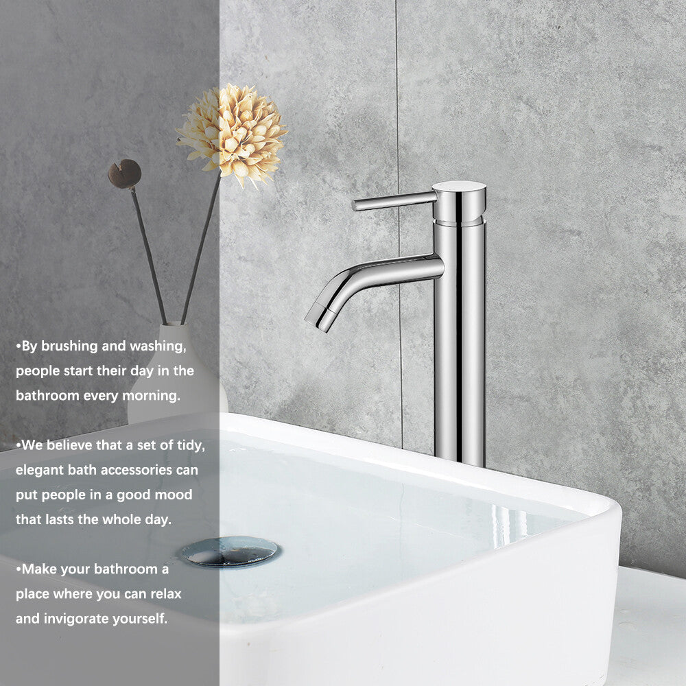 Decaura Bath Basin Mixer Tap Vanity Faucet Single Handle Tapware with Pop Waste