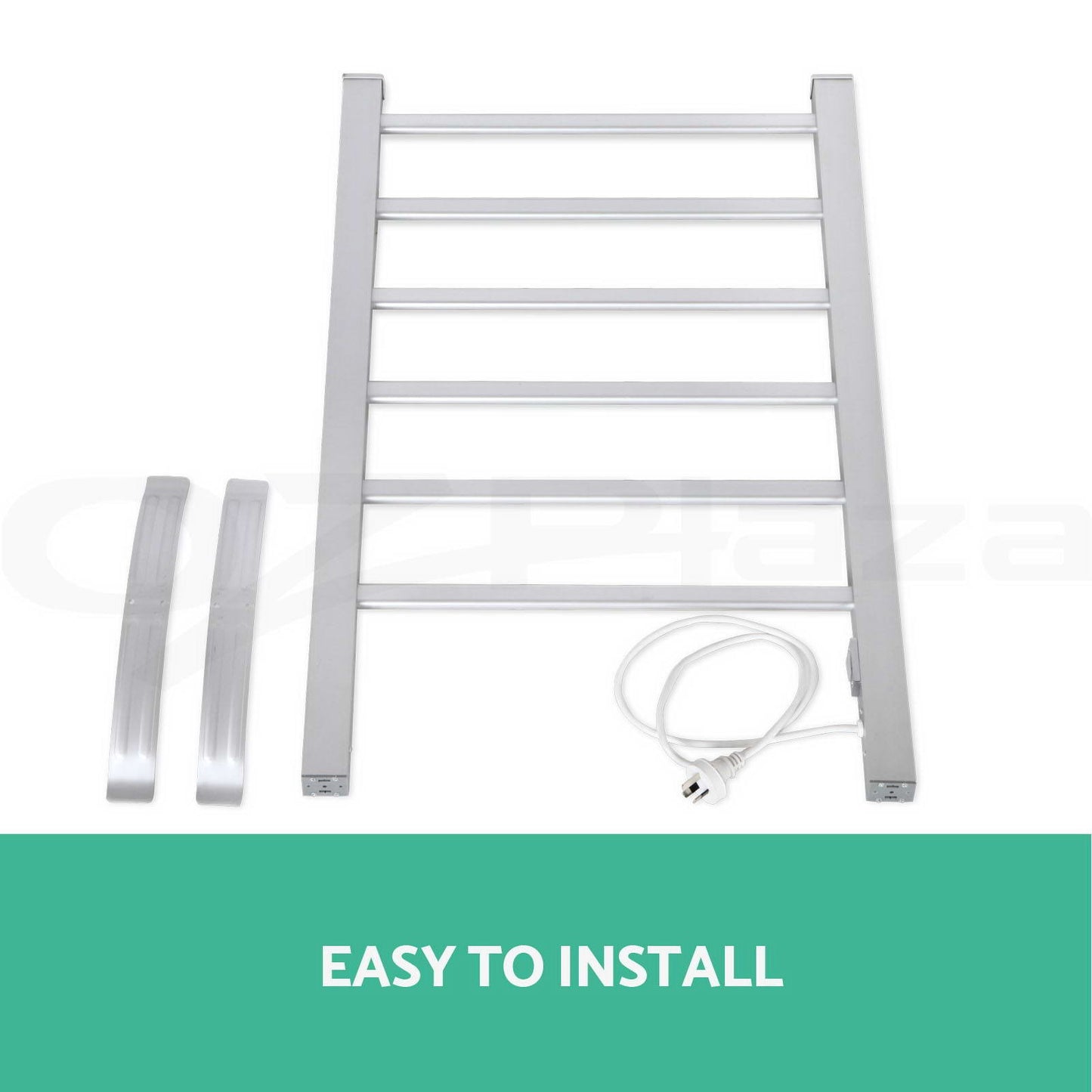 Devanti Electric Heated Towel Rail Rack Rails Freestanding Warm Aluminium Bar