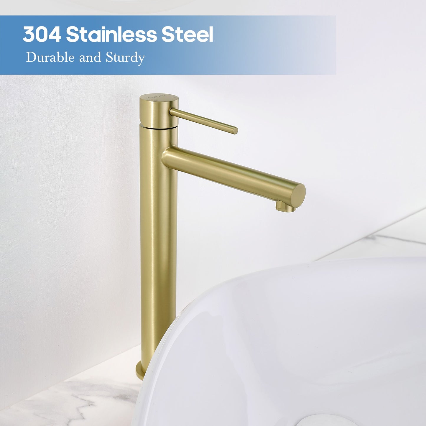 Decaura Bath Basin Mixer Tap Vanity Faucet Single Handle Tapware with Pop Waste