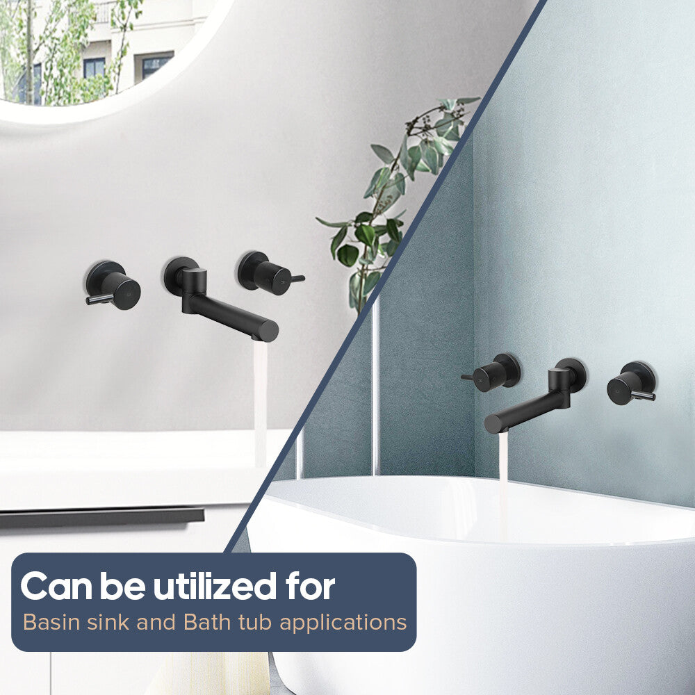 Decaura Bath Spout Wall Water Spout Basin Shower Mixer Taps Tapware Set Bathroom