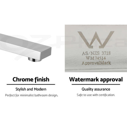 Cefito Bathroom Tap Wall Bath Spout 180 Swivel Bathtub Shower Square Chrome