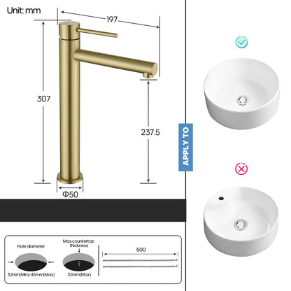 Decaura Bath Basin Mixer Tap Vanity Faucet Single Handle Tapware with Pop Waste
