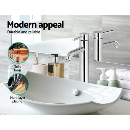Cefito Bathroom Taps Basin Mixer Tap Laundry Faucet Sink Swivel Chrome Silver