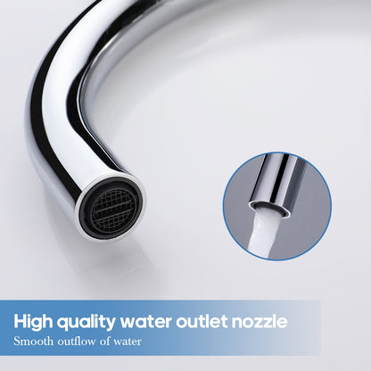 Decaura Basin Tap Set 1/4 Turn Swivel Spout Deck Mounted Gold/Black/Silver
