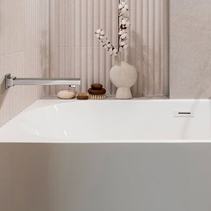 Simpuls Square Bath Spout Brass Basin Water Bathtub Shower Mixer Taps Chrome