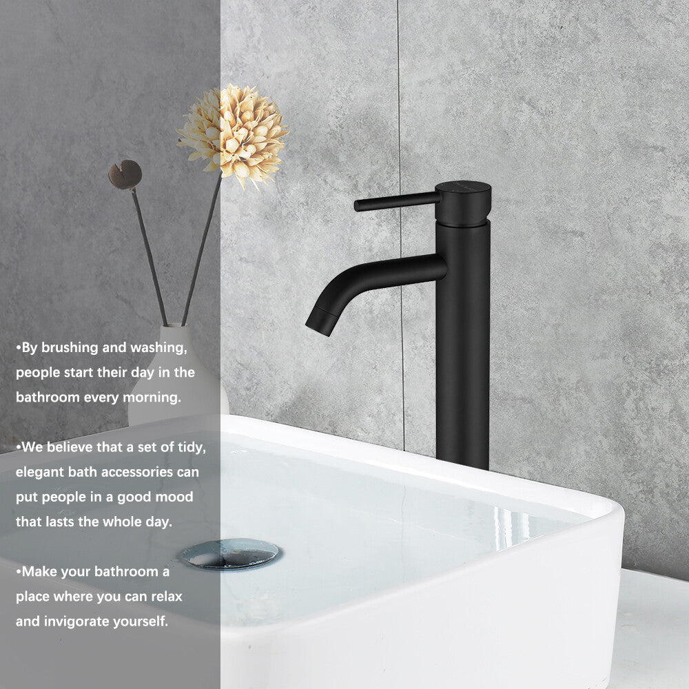 Decaura Bath Basin Mixer Tap Vanity Faucet Single Handle Tapware with Pop Waste