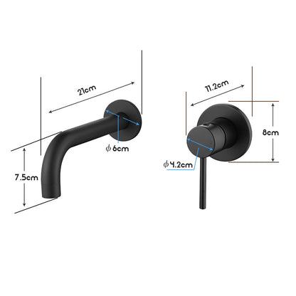 Decaura Bath Spout Wall Water Spout Basin Shower Mixer Taps Tapware Set Bathroom