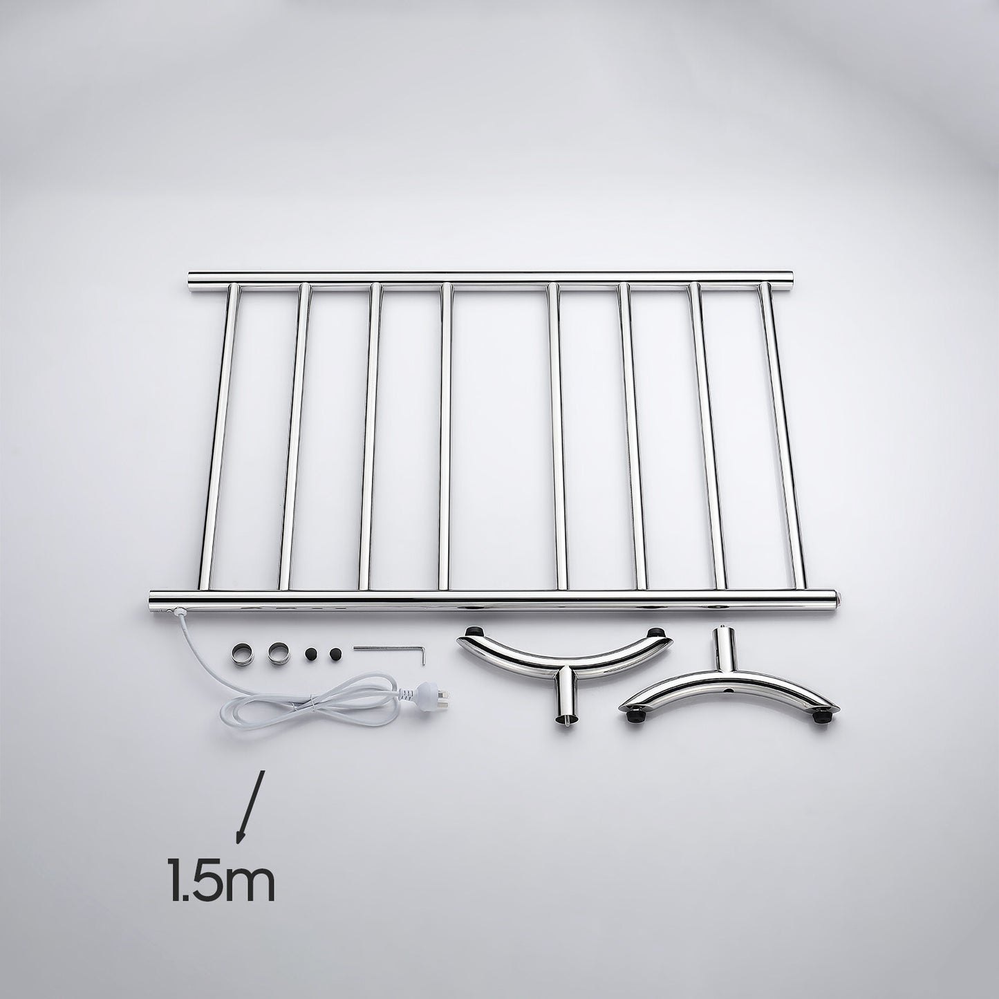 Decaura Heated Towel Rail Rack 304 Stainless Steel Freestanding/Wall Mounted