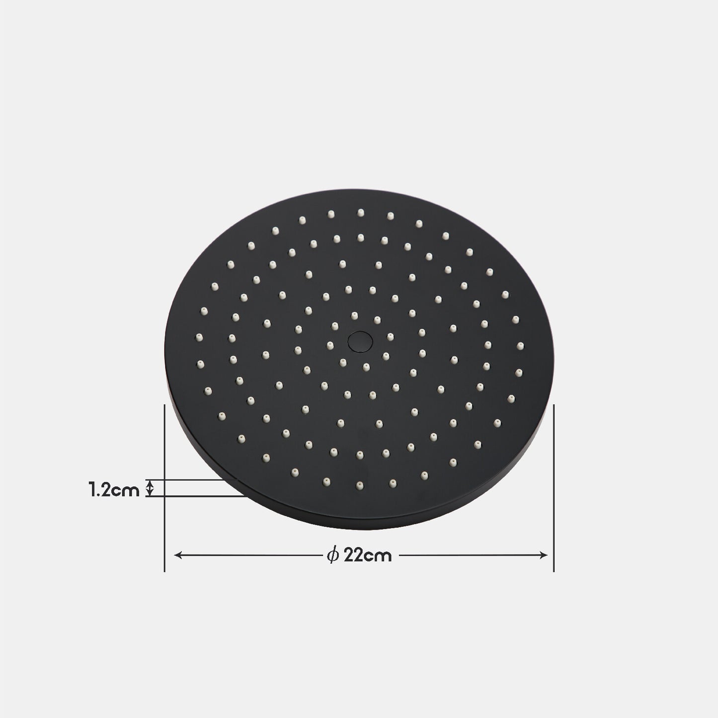 Decaura Rain Shower Head 8" 9" 10" 12" Round Square Chrome Black Gold Swivel