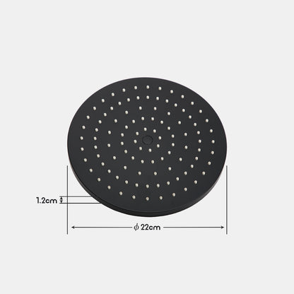 Decaura Rain Shower Head 8" 9" 10" 12" Round Square Chrome Black Gold Swivel