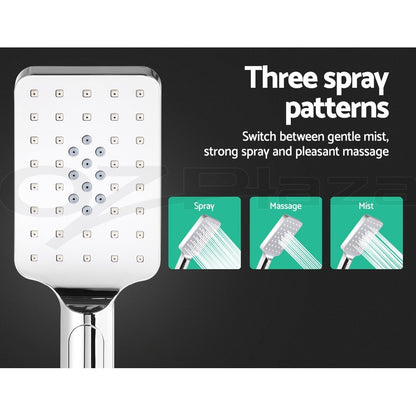 Cefito 10'' Rain Shower Head Mixer Square Handheld High Pressure Wall Chrome