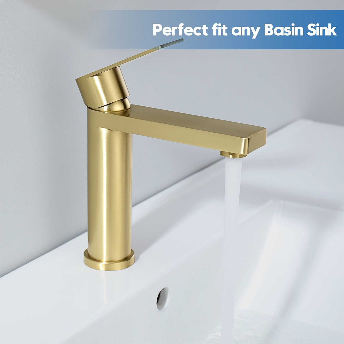 Decaura Bath Basin Mixer Tap Vanity Faucet Single Handle Tapware with Pop Waste