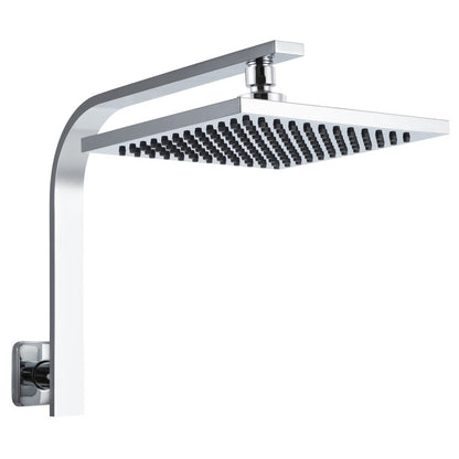Cefito 8'' Rain Shower Head Set Square High Pressure Wall Arm Chrome