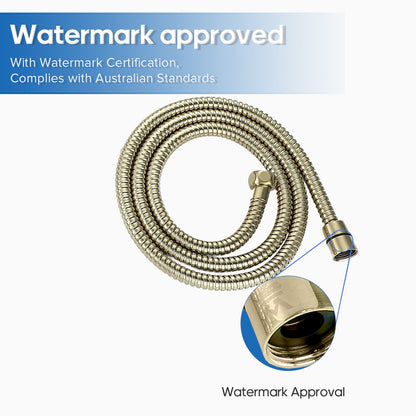 Brushed Gold Flexible Shower Hose 150cm 304 Stainless Steel for Hand Held Shower