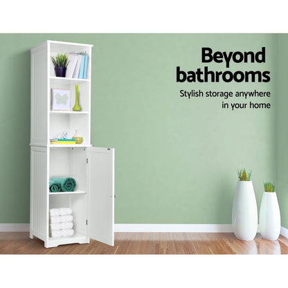 Artiss Bathroom Cabinet Storage 160cm White Tallboy Toilet Laundry Cupboard