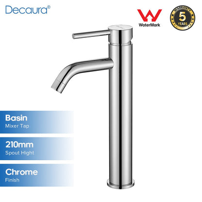 Decaura Bath Basin Mixer Tap Vanity Faucet Single Handle Tapware with Pop Waste