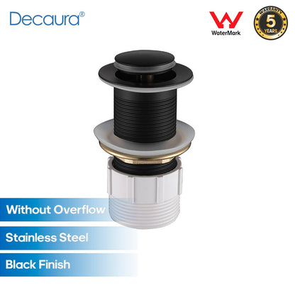 Decaura Pop Up Waste with/without Overflow P-Trap Bottle Trap for Basin Vanity
