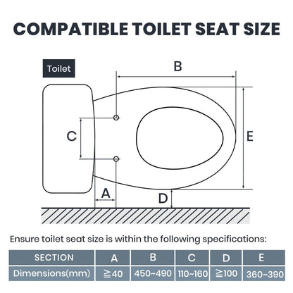 Simplus Smart Electric Bidet Toilet Seat Cover Paper Saving Auto Wash w Remote