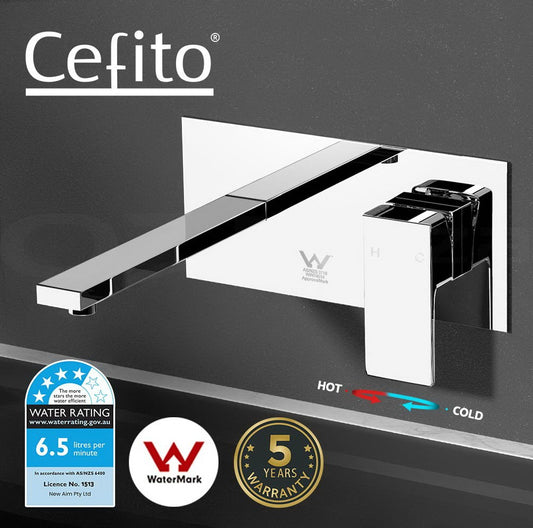 Cefito Bathroom Basin Mixer Tap Separate Faucet Vanity Laundry Sink Chrome