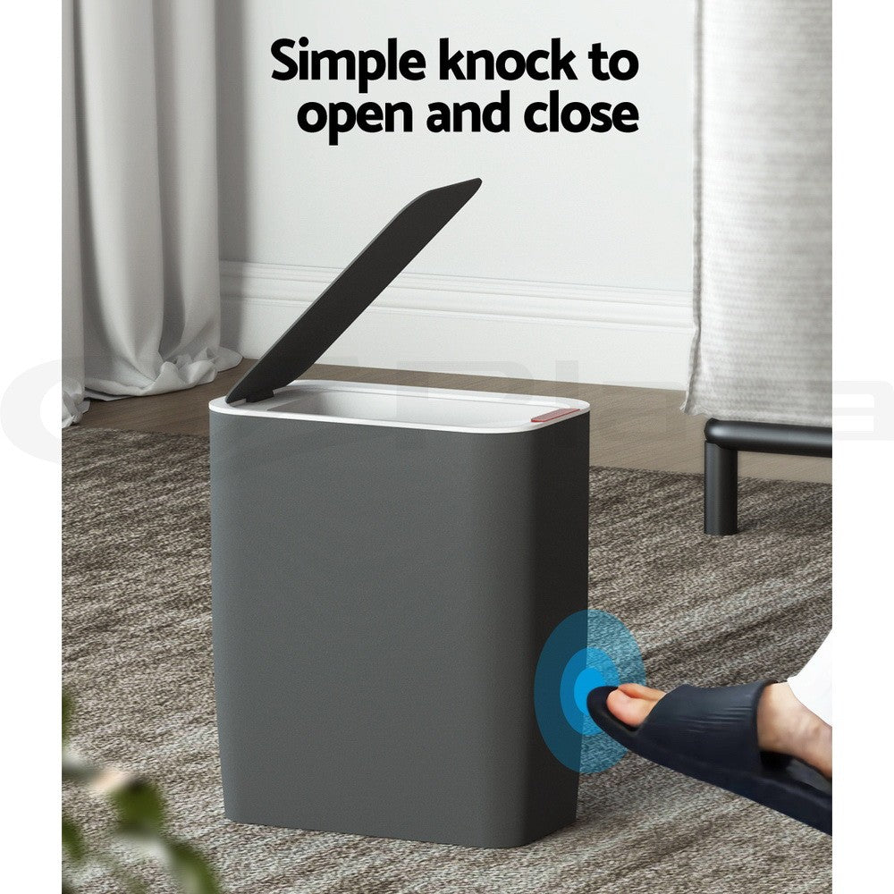 Devanti 9L Motion Sensor Bin Rubbish Automatic Trash Can Kitchen Ash Black