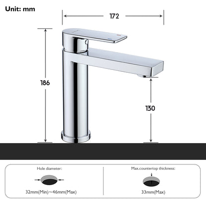 Decaura Bathroom Taps Basin Mixer Tap Bathroom Sink Mixer Taps Chrome